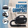 Oreck Compact Canister Vacuum-Handheld Cannister Cleaner & Blower w/HEPA Filter Bag for Dusting Dirt & Dog Hair for Hardwood, Wooden & Tile Floors, BB1200DB, Black - Image 3