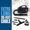 Oreck Compact Canister Vacuum-Handheld Cannister Cleaner & Blower w/HEPA Filter Bag for Dusting Dirt & Dog Hair for Hardwood, Wooden & Tile Floors, BB1200DB, Black - Image 6