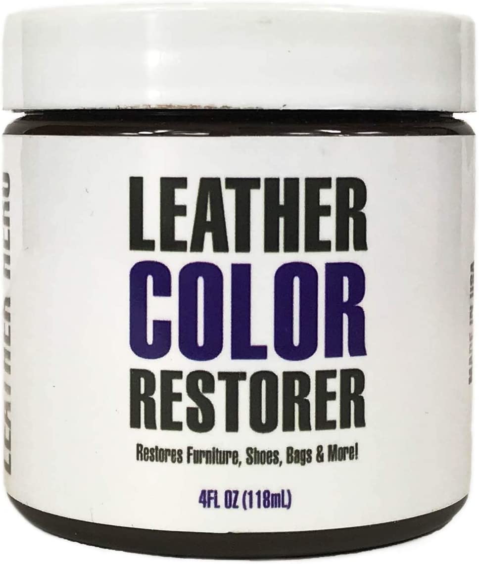 Leather Hero Leather Color Restorer & Applicator- Refinish, Repair, & Renew  Leather & Vinyl Sofa, Purse, Shoes, Auto Car Seats, Couch 4oz (Black) - The  Vac Shop