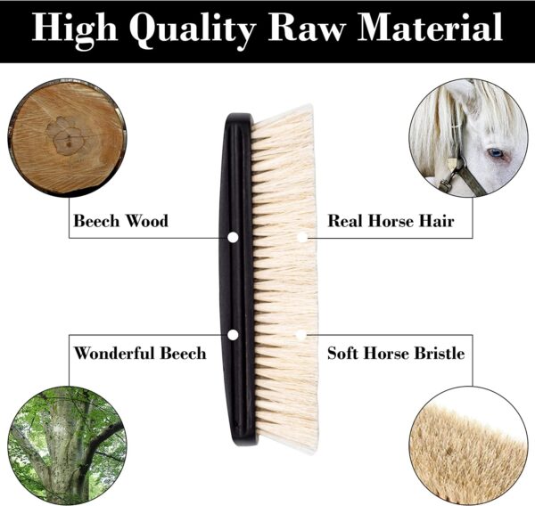 Horse hair brush. For footwear and premium leather garments.
