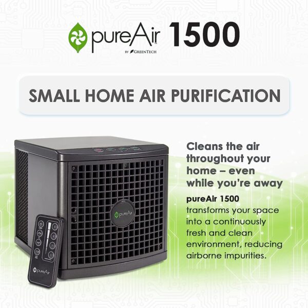 Greentech Environmental pureAir 1500 - Portable Air Purifier and Air Cleaner, Air Purifiers for Home, Office, and Bedroom, For Spaces Up to 1500 Square Feet, Neutralizes Tough Odors, Easy Set Up - Image 3