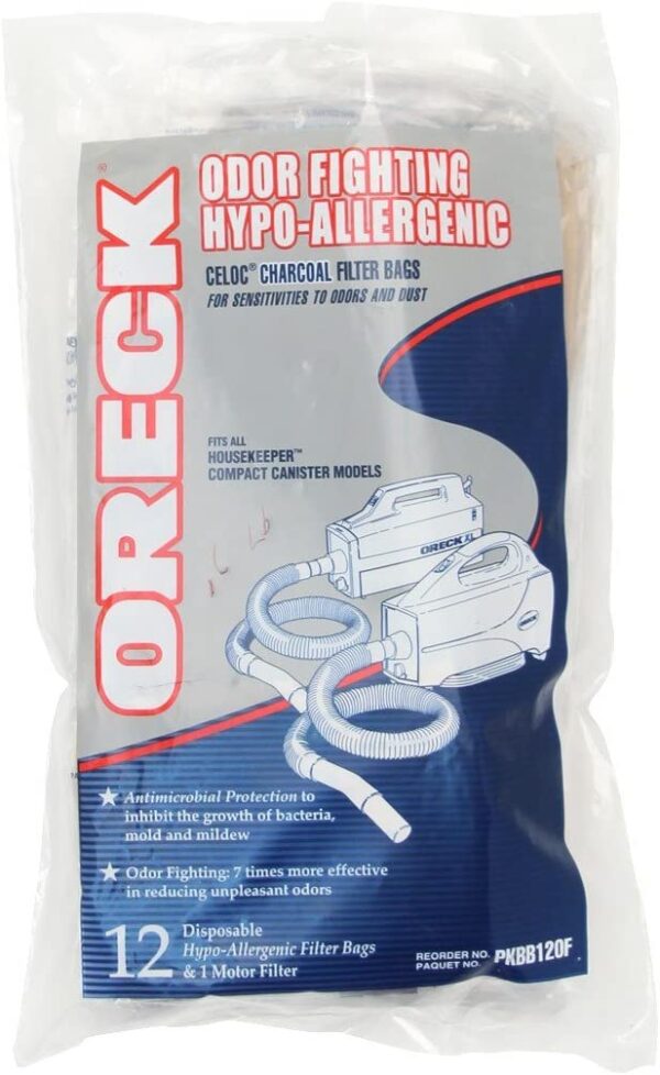 Oreck Odor Fighting Hypo-Allergenic PKBB12OF Handheld Vacuum Cleaner Bag Replacements, 12 Count - Image 3
