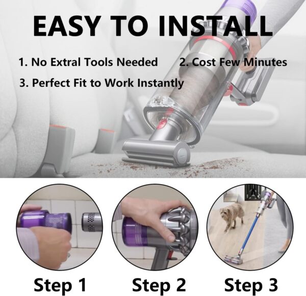 Improvedhand Filter Replacement for Dy.son V11 Cordless Vacuum, V11 Torque Drive Vacuum,V11 Animal, Replace Part # 970013-02, Pack of 4 - Image 6