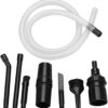 Micro Mini Vacuum Attachment, 8 Pcs/Set Black Mini Micro Tool Car Vehicle Cleaning Kit Universal Vacuum Cleaner Attachments