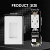 TrekStar GFCI USB Outlet 20 Amp Duplex Wall Receptacle with Built-in USB Type A & Type C Combo with 24W Charging Port for Smartphone, Self-Test, Tamper Resistant, White Wall Plate Cover Included - - Image 6