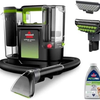 BISSELL® Little Green® Max Pet SmartMix Portable Carpet and Upholstery Deep Cleaner, Car/Auto Detailer, with SmartMix Technology, Self-Cleaning Tough Stain Tool and Pet Hair Removal Tool