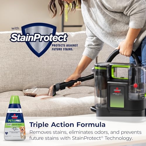 BISSELL® Little Green® Max Pet SmartMix Portable Carpet and Upholstery Deep Cleaner, Car/Auto Detailer, with SmartMix Technology, Self-Cleaning Tough Stain Tool and Pet Hair Removal Tool - Image 6