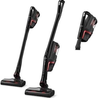 - Miele Triflex HX1 Plus Cordless Stick Vacuum Cleaner, 60 min runtime, Obsidian Black / Red
