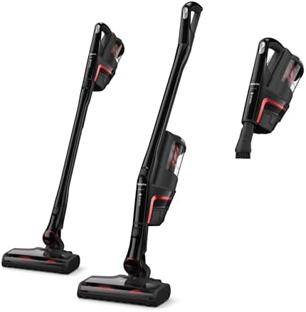 - Miele Triflex HX1 Plus Cordless Stick Vacuum Cleaner, 60 min runtime, Obsidian Black / Red