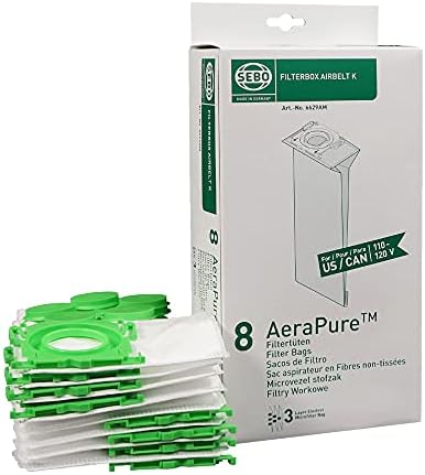 Sebo K Series Vacuum Cleaner Bags (Pack of 8) 6629ER (Genuine)