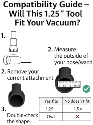 MP Maresh Products Vacuum Brush Attachment for Hardwood and Bare Floors or Walls - Wall Brush for Cleaning with Natural Horse Hair Bristles - 1 1/4 Inch Female ID Connection - 14-Inch with Wheels : Home & Kitchen - Image 8