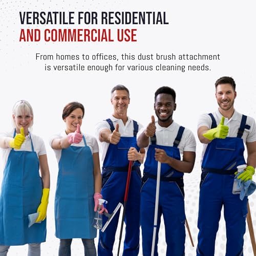 MP Maresh Products Vacuum Brush Attachment for Hardwood and Bare Floors or Walls - Wall Brush for Cleaning with Natural Horse Hair Bristles - 1 1/4 Inch Female ID Connection - 14-Inch with Wheels : Home & Kitchen - Image 7