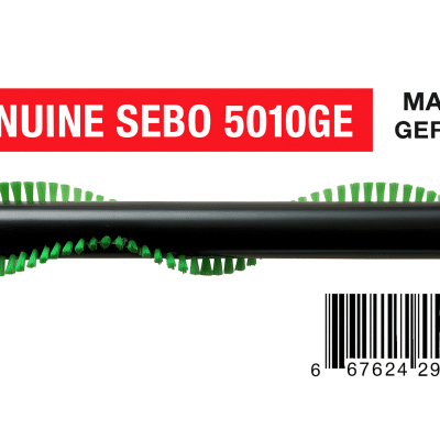 Genuine SEBO 5010GE 12-inch soft-bristle brush roller replacement for SEBO X1, X4, X7, G1, G4, E3, D4, ET-1, K3, and Felix 1 vacuums, Made in Germany