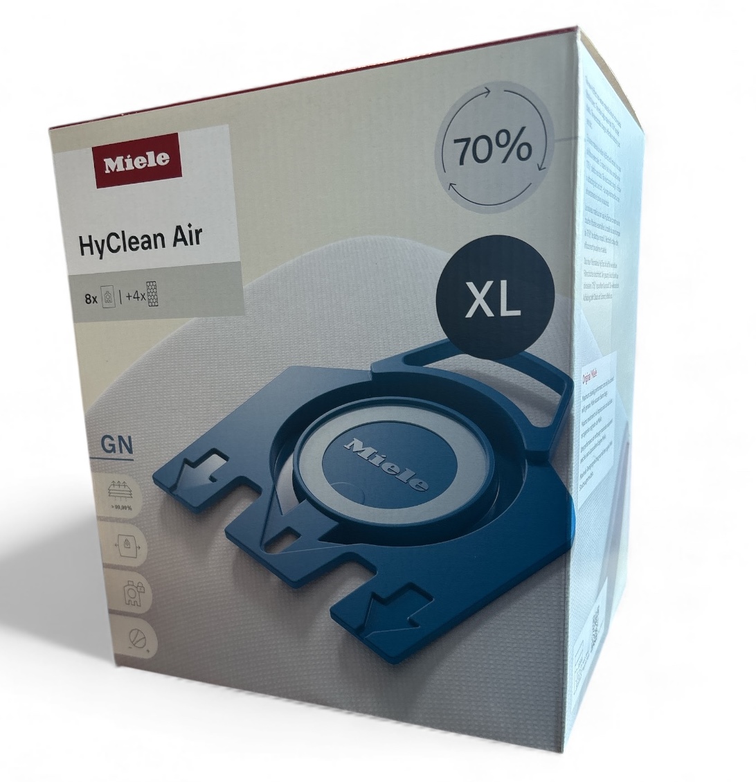 Miele Original AirClean 3D Efficiency GN Vacuum Cleaner Bags for Miele Complete C2/C3, Classic C1, and S8/S5/S2 Models, Filters More Than 99.9% of Dust, XL Pack of 8 – 10455150 - Image 2