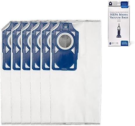 Riccar R30D HEPA Filter Vacuum Cleaner Bags, Charcoal-Infused Tandem Air Blue, Six Bags Included, RNHC-6